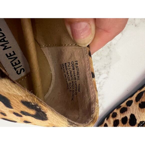 Steve Madden Feather Leopard Cow Hair Loafer Size 10 BRAND NEW - Picture 6 of 10